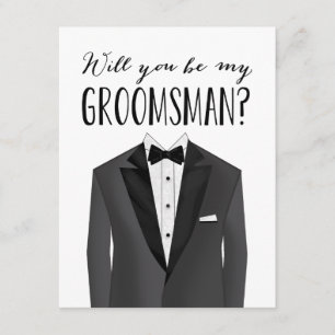 Tuxedo Groomsman Groomsman Inbjudningar