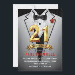 Tuxedo-inbjudan på 21:a födelsedag inbjudningar<br><div class="desc">White Tux White Tuxedo-inbjudan,  Tuxedo-födelsedagsinbjudan,  svart tidsinbjudan,  hemlig,  spion,  elegant,  manar,  bukslips,  kostym,  agent,  21:a födelsedag</div>