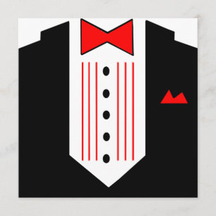 Tuxedo-inbjudan - Party - formellt före Prom Inbjudningar