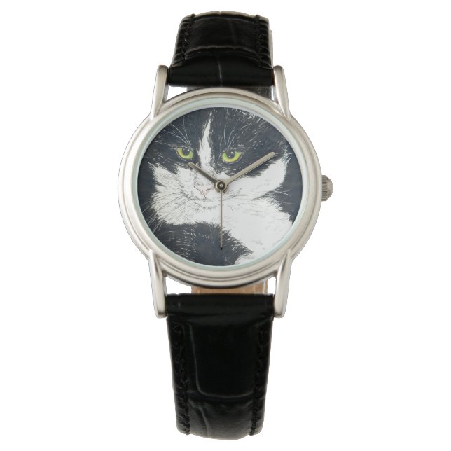 Tuxedo-katt Armbandsur (Framsida)