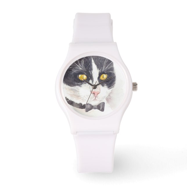 Tuxedo-katt Armbandsur (Framsida)