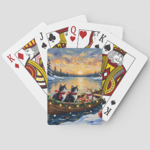 Tuxedo Katt Jul Båt Semester Casinokort