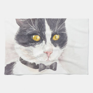 Tuxedo-katt Kökshandduk