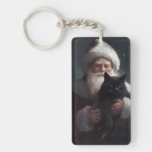 Tuxedo-katt med Jultomten jultomte