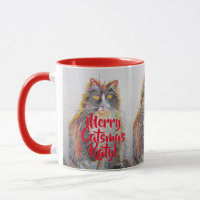 Tuxedo Katt Merry Catsmus Röd Julmugg