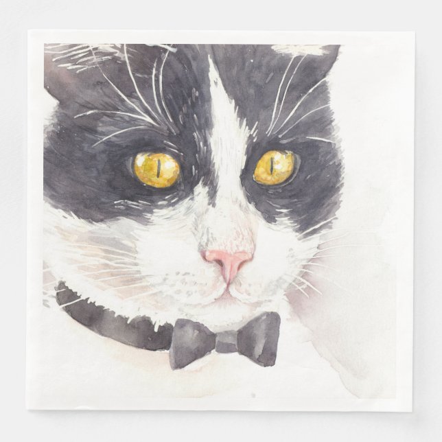 Tuxedo-katt Pappersservett (Framsida)