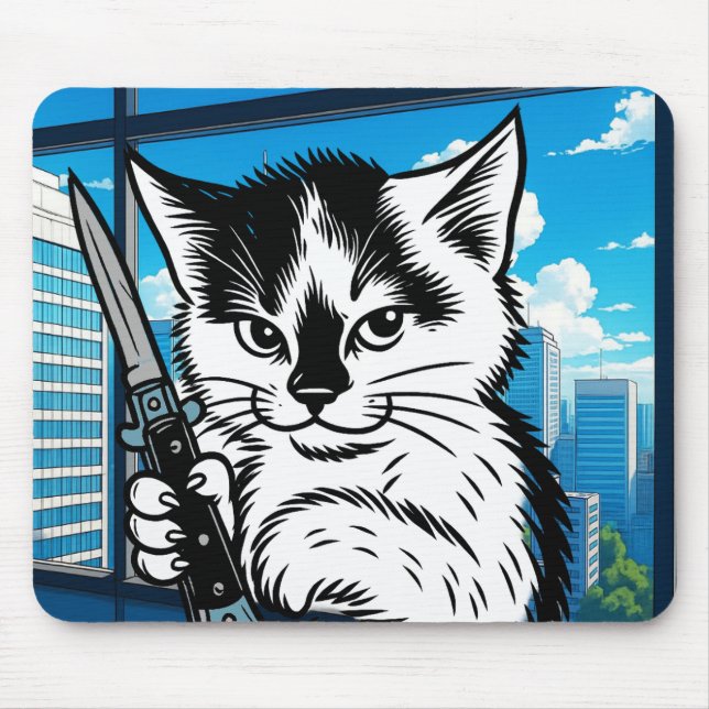 Tuxedo Katt Switchblade Musmatta av Phil Elmore (Framsidan)