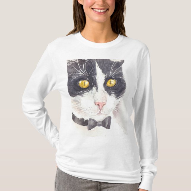 Tuxedo-katt T Shirt (Framsida)