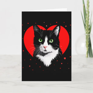 Tuxedo Katt Valentinskärta För Kattunge Och Djur L Kort