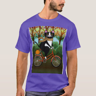 Tuxedo-kattens höstcykeldel t shirt