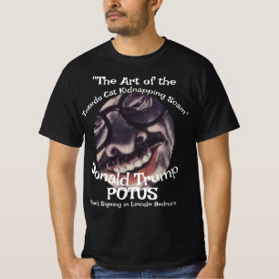 Tuxedo Kattkidnappning Bedrägeri Art Donald Trump T Shirt