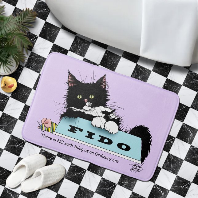 Tuxedo Kitten Hund's Bowl Badrumsmatta (Skapare uppladdad)