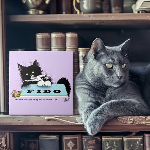 Tuxedo Kitten Hund's Bowl Kakelplatta