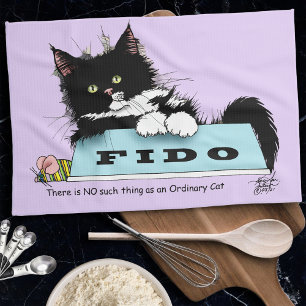 Tuxedo Kitten Hund's Bowl Kökshandduk