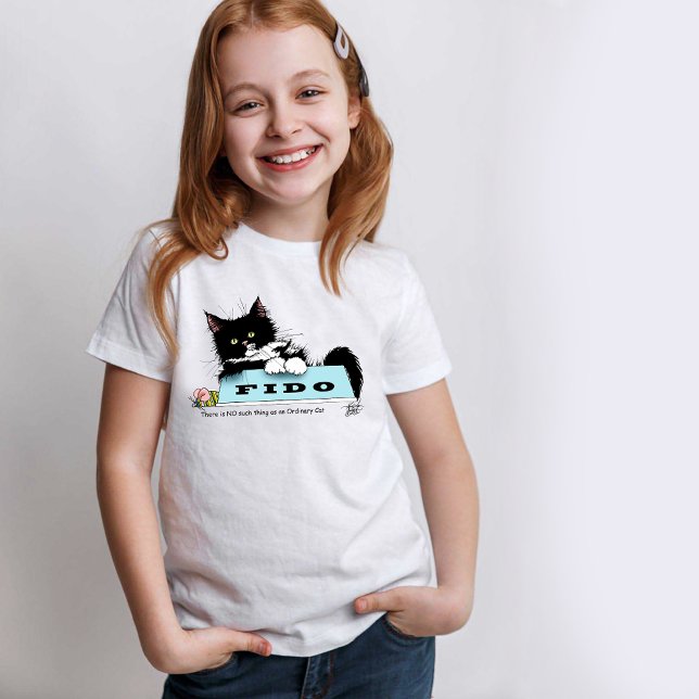 Tuxedo Kitten Hund's Bowl T Shirt (Skapare uppladdad)