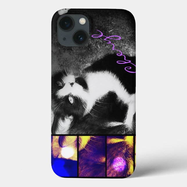 Tuxedo Kitten Photo Art iPad Case *Personalize* (Baksida)