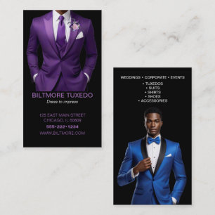 Tuxedo kostym herrkläder modern ren visitkort