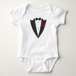 Tuxedo kostym och bågsvarv T-Shirt Ba
