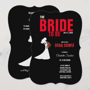 Tuxedo Kostym och Bride Silhouette Möhippa Inbjudningar