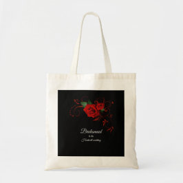 Tuxedo Kostym och Bride Silhouette Wedding Favor Tygkasse