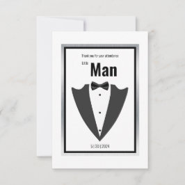 Tuxedo kostym och fluga svart och vit inbjudan