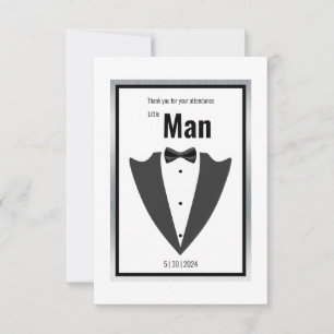 Tuxedo kostym och fluga svart och vit inbjudan