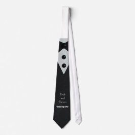 "Tuxedo look" Grooms Bröllop Tie Slips