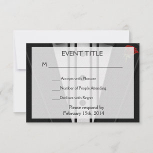 Tuxedo med Bow Tie Monogram OSA Kort