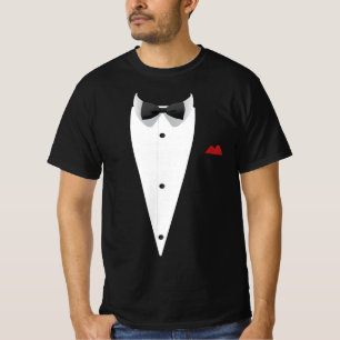 Tuxedo med Bowtie For Bröllop Nyårsafton T Shirt