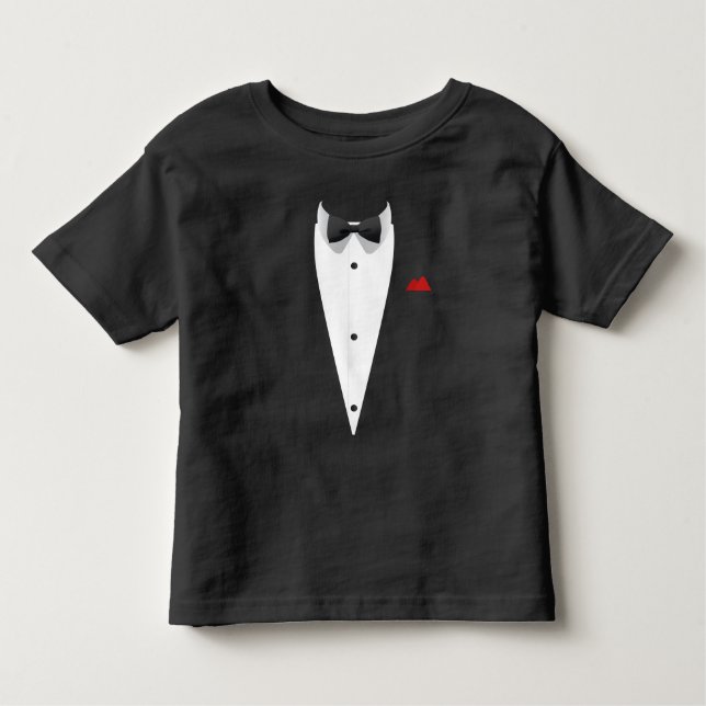 Tuxedo med Bowtie för Bröllop T Shirt (Framsida)