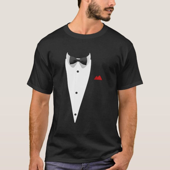 Tuxedo med kavaj för Bröllop och Speciella tillfäl T Shirt (Framsida)