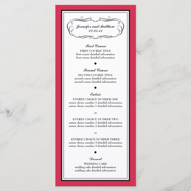 Tuxedo Menu i Classic Red Meny (Framsida)