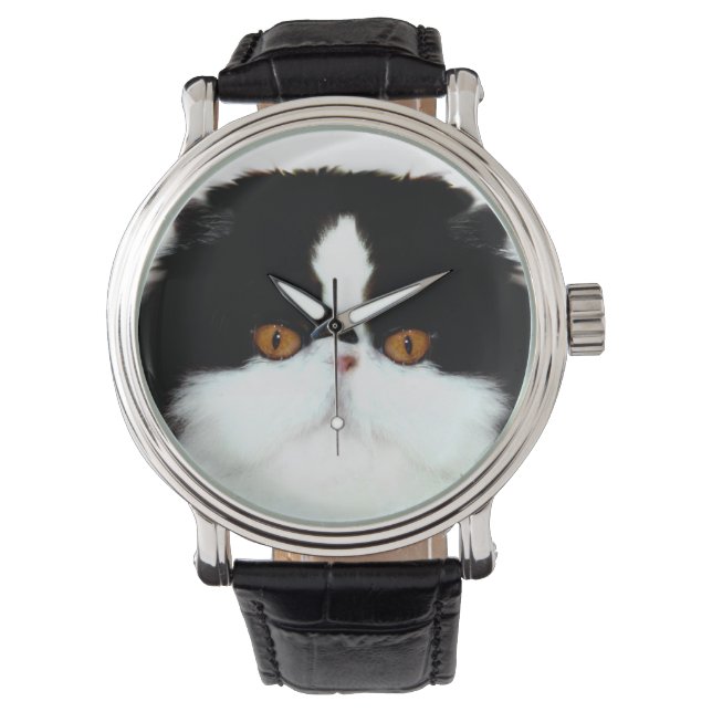Tuxedo persian ansikte armbandsur (Framsida)