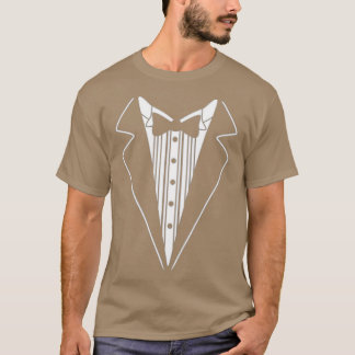 tuxedo Print4u Tuxedo Funny Manar Novelty Joke Bow T Shirt