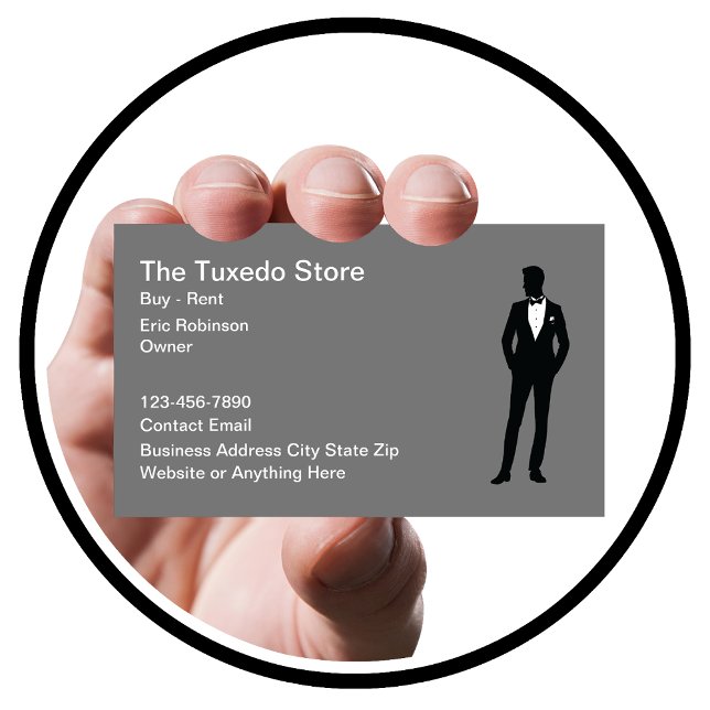 Tuxedo Rental Professionell Services Visitkort (Skapare uppladdad)
