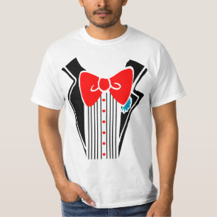 Tuxedo Shirt - Red Tie Tröja