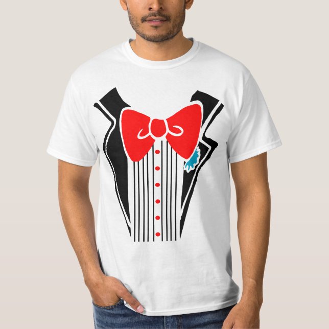 Tuxedo Shirt - Red Tie Tröja (Framsida)