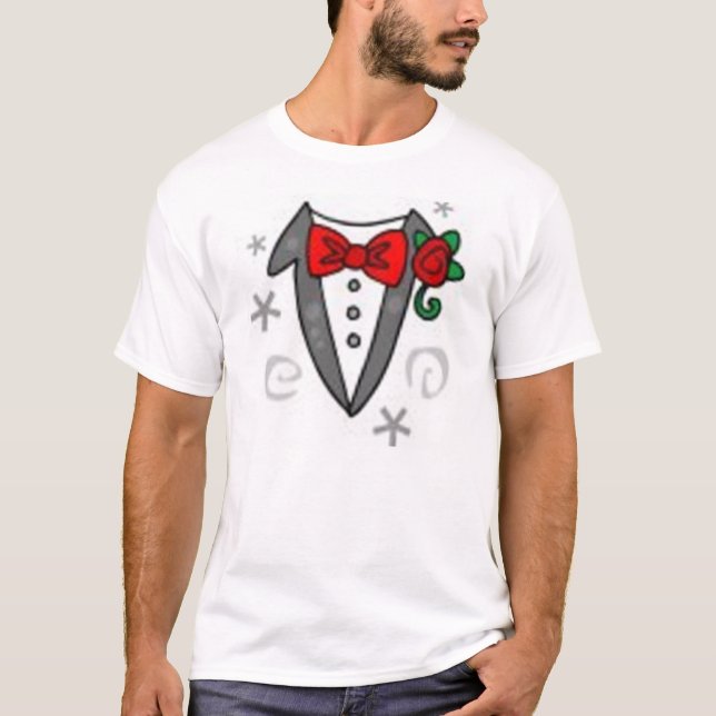 Tuxedo Shirt Tee Shirt (Framsida)