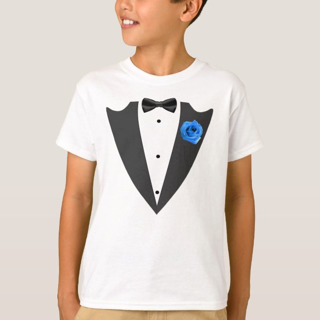 Tuxedo svart och vit T-Shirt (Framsida)