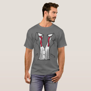 Tuxedo T-Shirt med rött däck