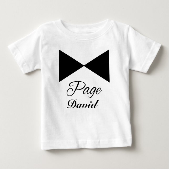 Tuxedo Tie Anpassade Page Boy Tshirt Tröja (Framsida)