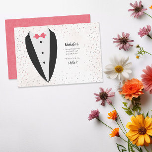 Tuxedo Usher Confetti Frieri Inbjudningar