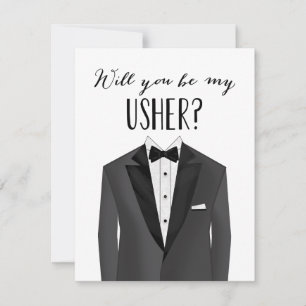 Tuxedo Usher   Groomsman-inbjudan Inbjudningar