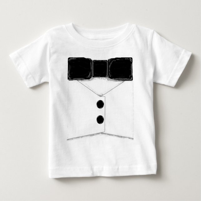 Tuxedo Vest och Bowtie Shirt Tee Shirt (Framsida)