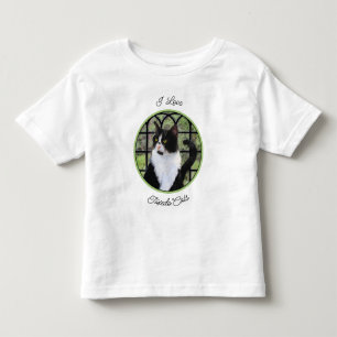 Tuxedokatt i fönster Målning Original Djurkonst T Shirt
