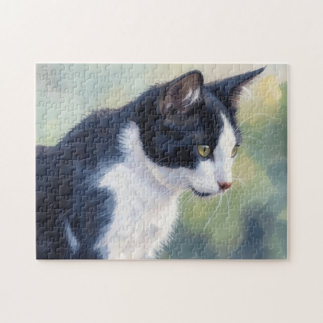 Tuxedokatt Konstpussel Pussel (Horisontell)