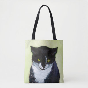 Tuxedokatt-målning - Söt originell kattkonst Tygkasse