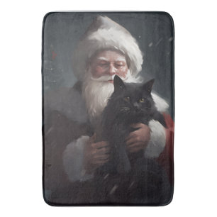 Tuxedokatt med Santa Claus Festive Jul Badrumsmatta