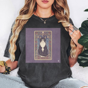 Tuxedokatt Tarotkort Celestial Rose Art T Shirt