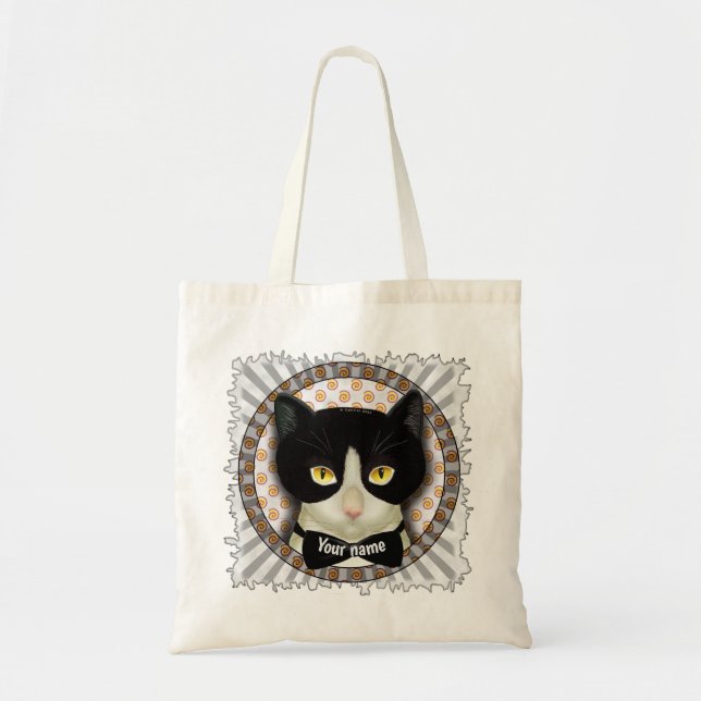 Tuxedokatt   tygkasse (Framsidan)